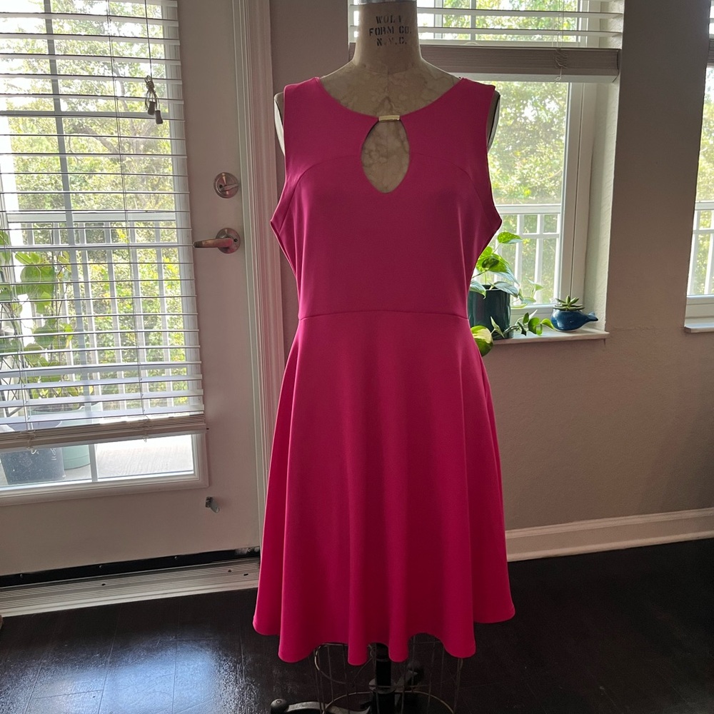 Nicki Minaj Vibrant Pink Skater Dress XL lightly used Barbiecore